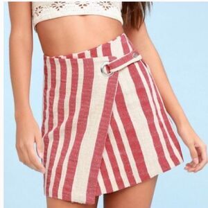 Free People It’s A Wrap Striped Mini Skirt Size Small